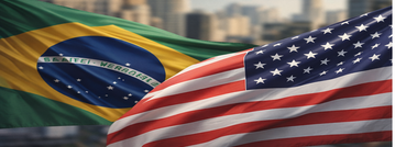 Copy trading no Brasil com bandeira brasileira ao fundo, representando o mercado financeiro local e suas limitações.